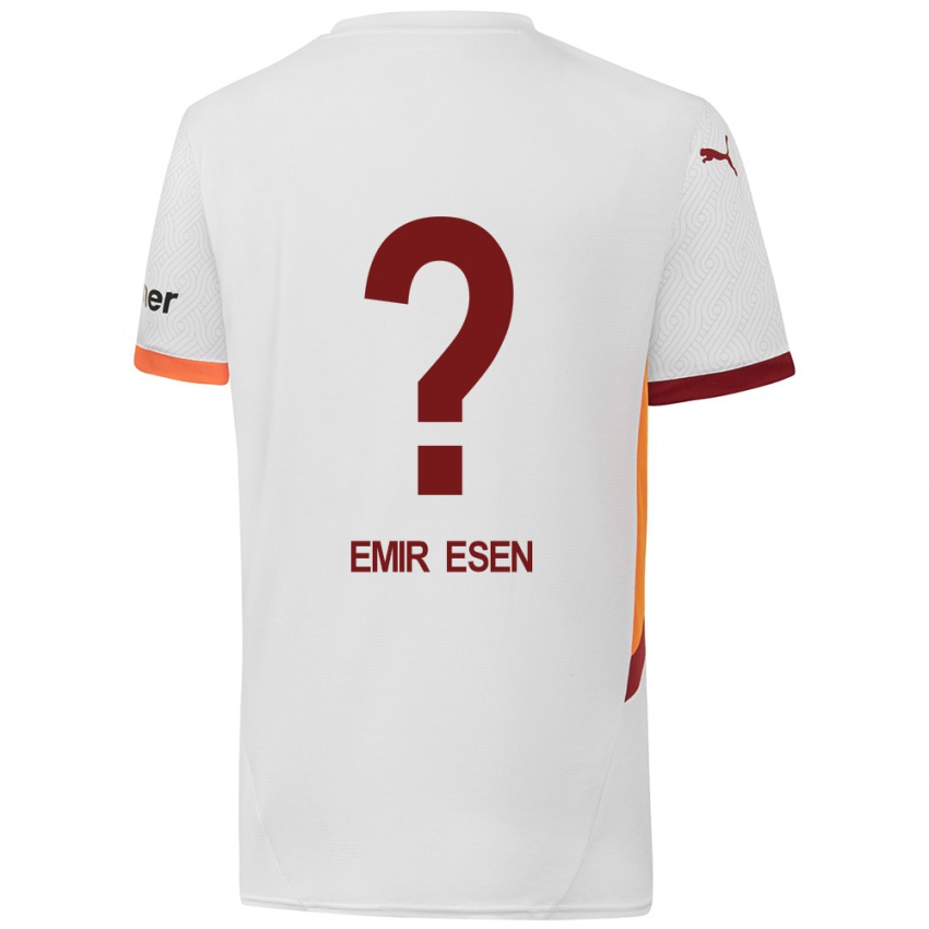 Bambino Maglia Ali Emir Esen #0 Bianco Giallo Rosso Kit Gara Away 2024/25 Maglietta