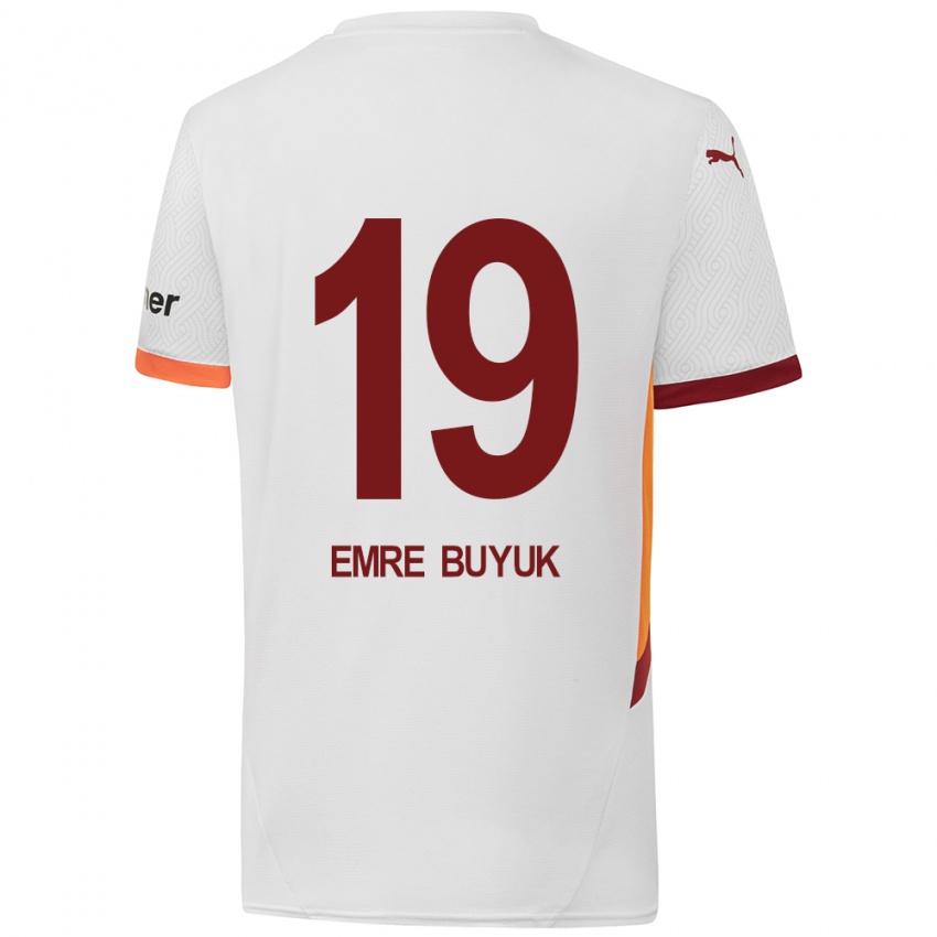 Bambino Maglia Enes Emre Büyük #19 Bianco Giallo Rosso Kit Gara Away 2024/25 Maglietta