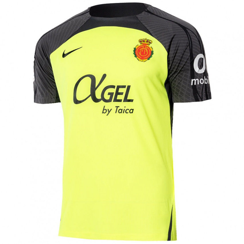 Bambino Maglia Sergi Darder #10 Verde Fluorescente Nero Kit Gara Away 2024/25 Maglietta