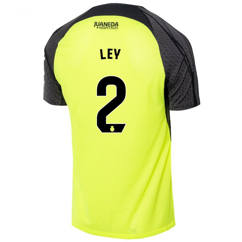 Bambino Maglia Yuzún Ley #2 Verde Fluorescente Nero Kit Gara Away 2024/25 Maglietta