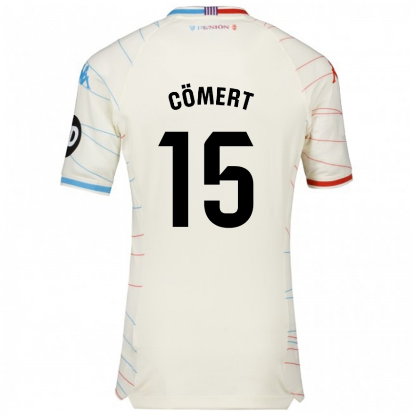 Bambino Maglia Eray Cömert #15 Bianco Rosso Blu Kit Gara Away 2024/25 Maglietta