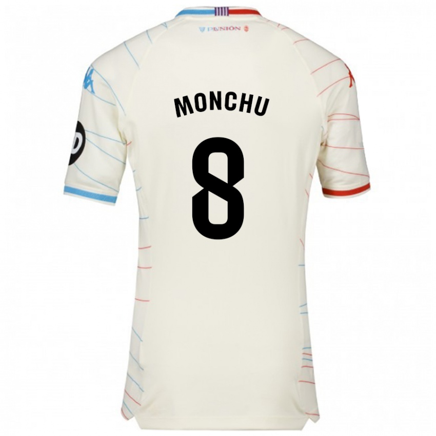 Bambino Maglia Monchu #8 Bianco Rosso Blu Kit Gara Away 2024/25 Maglietta