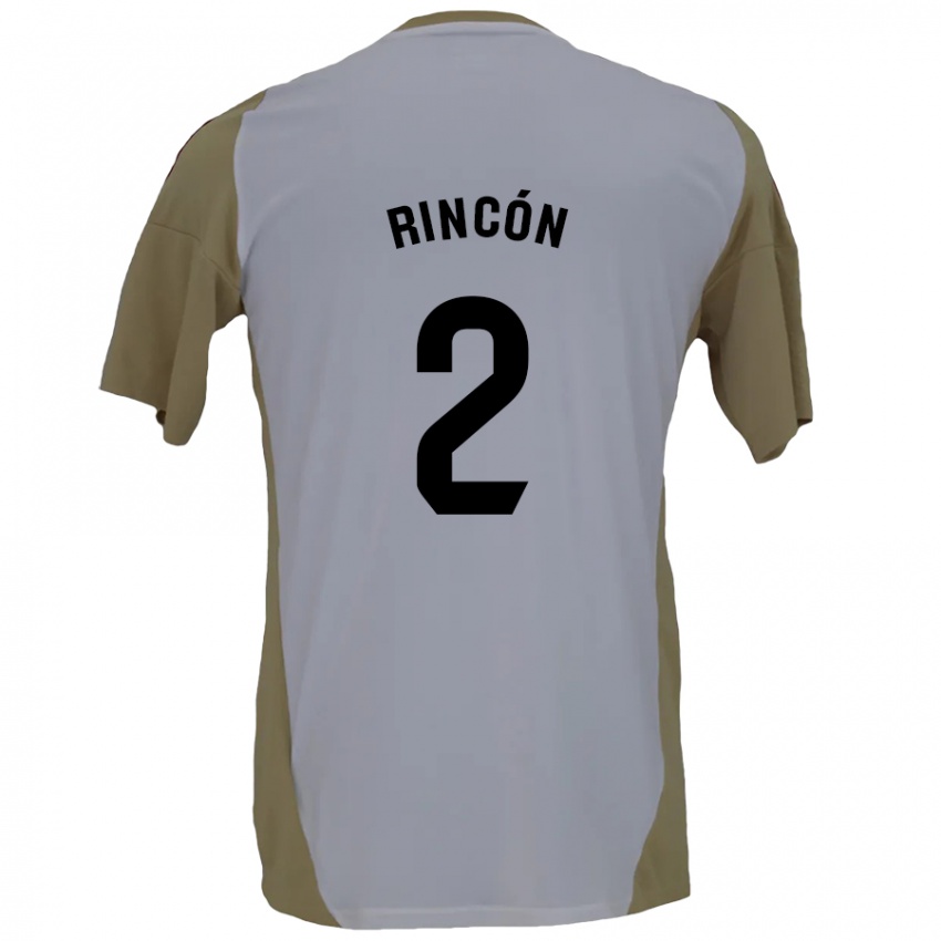 Bambino Maglia Hugo Rincón #2 Marrone Bianco Kit Gara Away 2024/25 Maglietta