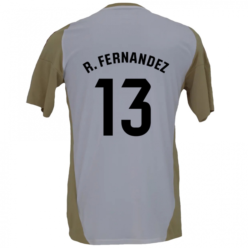 Bambino Maglia Raúl Fernández #13 Marrone Bianco Kit Gara Away 2024/25 Maglietta