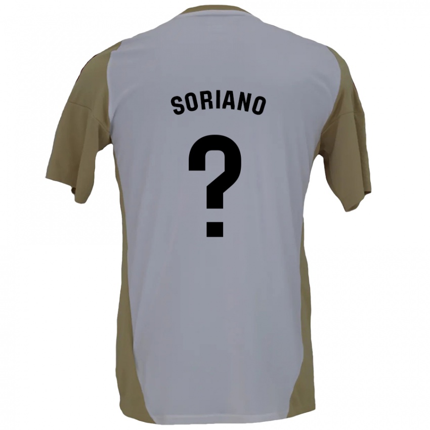 Bambino Maglia Adrián Soriano #0 Marrone Bianco Kit Gara Away 2024/25 Maglietta