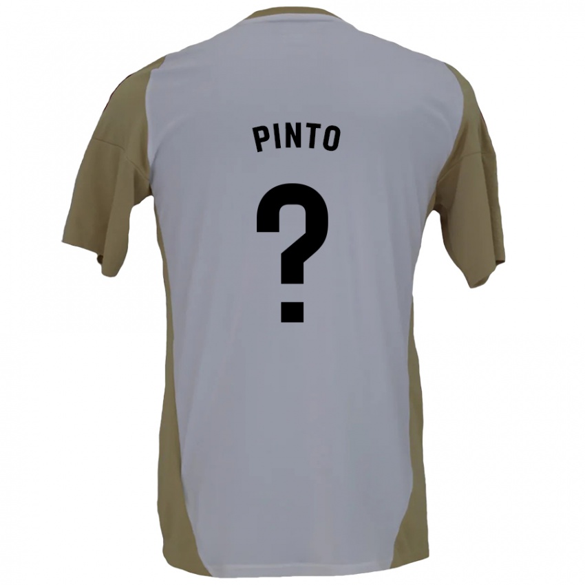 Bambino Maglia Yidne Pinto #0 Marrone Bianco Kit Gara Away 2024/25 Maglietta