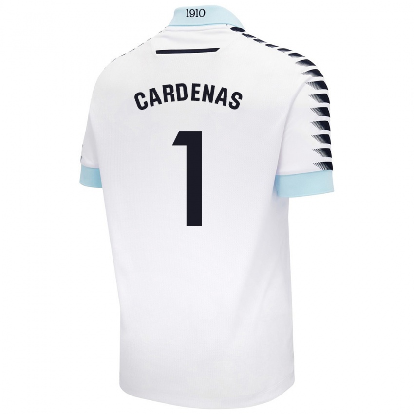 Bambino Maglia Raquel Cárdenas #1 Bianco Blu Kit Gara Away 2024/25 Maglietta