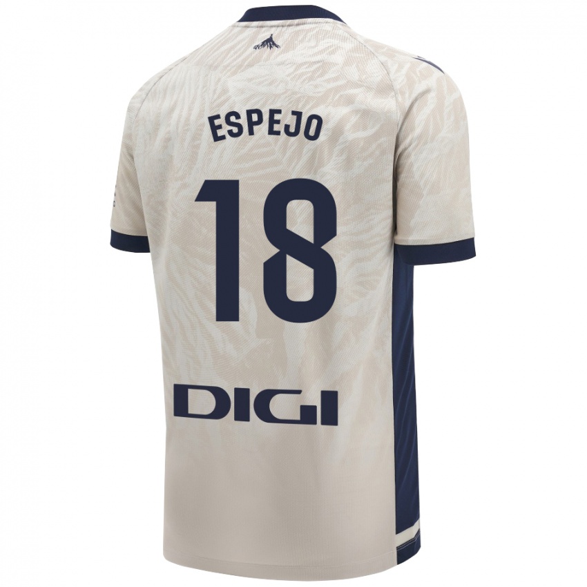 Bambino Maglia Diego Espejo #18 Grigio Chiaro Kit Gara Away 2024/25 Maglietta