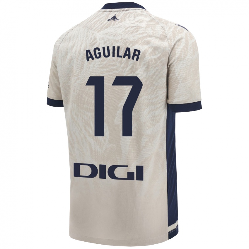 Bambino Maglia Eneko Aguilar #17 Grigio Chiaro Kit Gara Away 2024/25 Maglietta