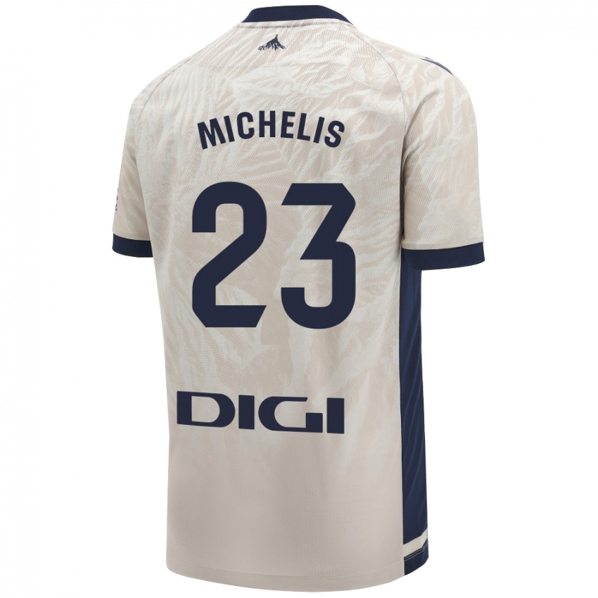 Bambino Maglia Nikolaos Michelis #23 Grigio Chiaro Kit Gara Away 2024/25 Maglietta