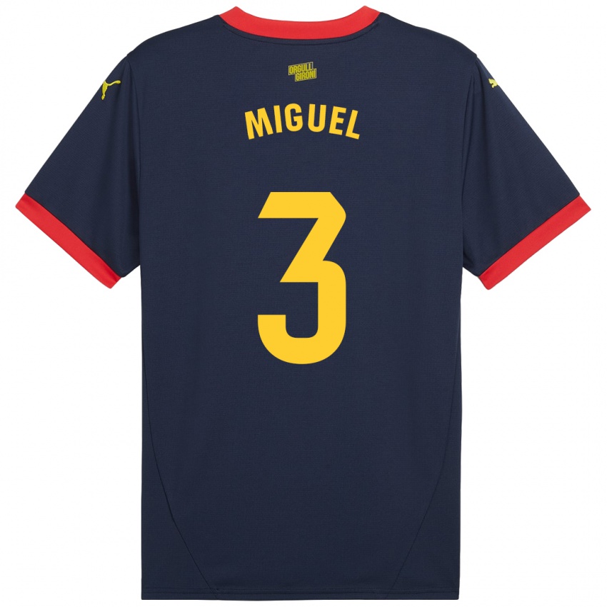 Bambino Maglia Miguel Gutierrez #3 Rosso Navy Kit Gara Away 2024/25 Maglietta