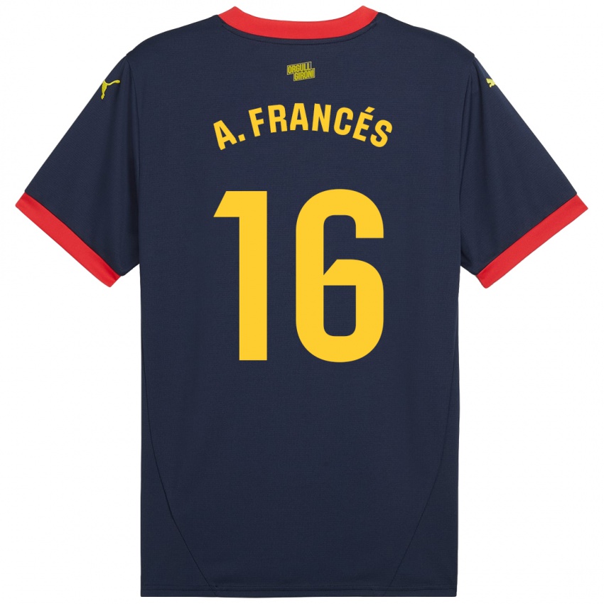 Bambino Maglia Alejandro Francés #16 Rosso Navy Kit Gara Away 2024/25 Maglietta