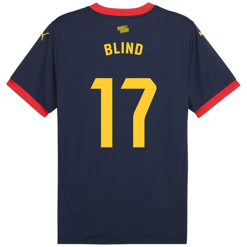 Bambino Maglia Daley Blind #17 Rosso Navy Kit Gara Away 2024/25 Maglietta