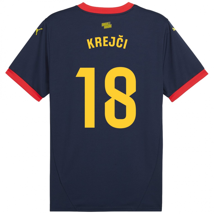 Bambino Maglia Ladislav Krejci #18 Rosso Navy Kit Gara Away 2024/25 Maglietta