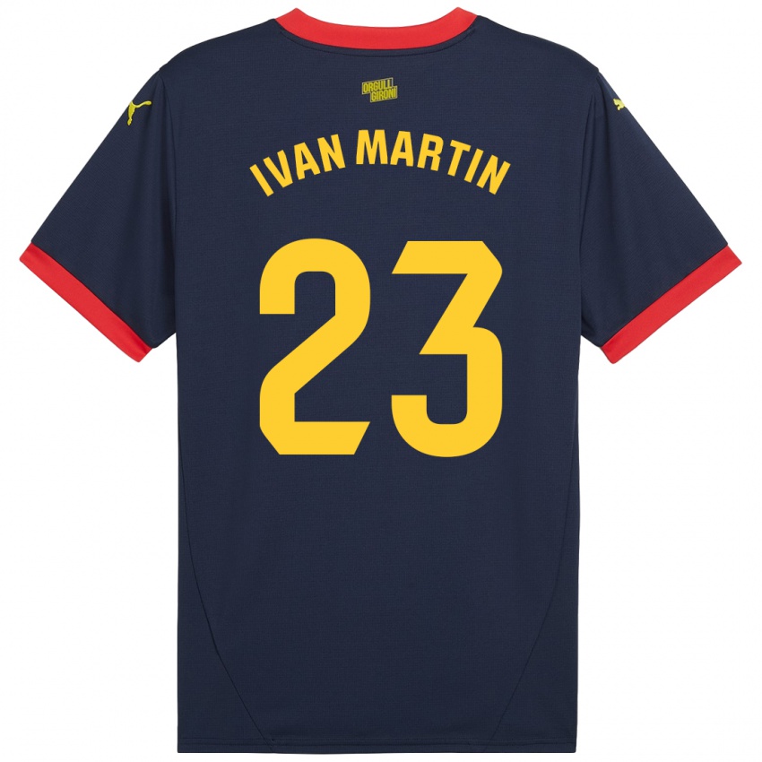 Bambino Maglia Iván Martín #23 Rosso Navy Kit Gara Away 2024/25 Maglietta