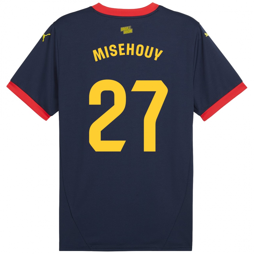 Bambino Maglia Gabriel Misehouy #27 Rosso Navy Kit Gara Away 2024/25 Maglietta