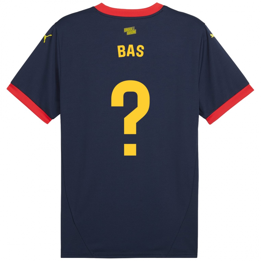 Bambino Maglia Jordi Bas #0 Rosso Navy Kit Gara Away 2024/25 Maglietta