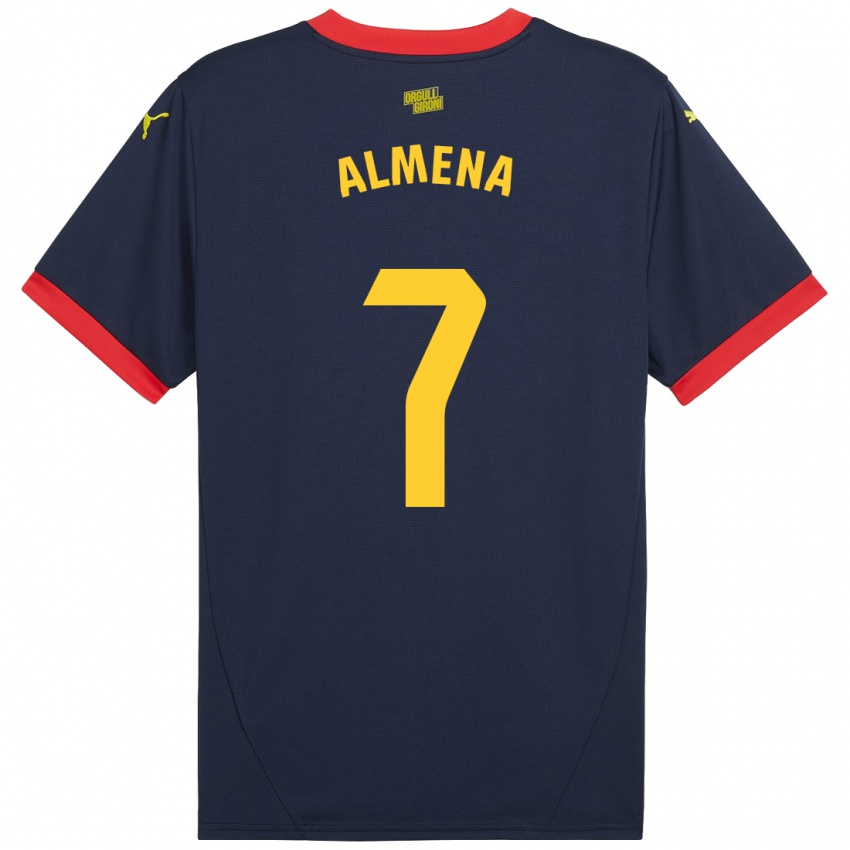 Bambino Maglia Iker Almena #7 Rosso Navy Kit Gara Away 2024/25 Maglietta