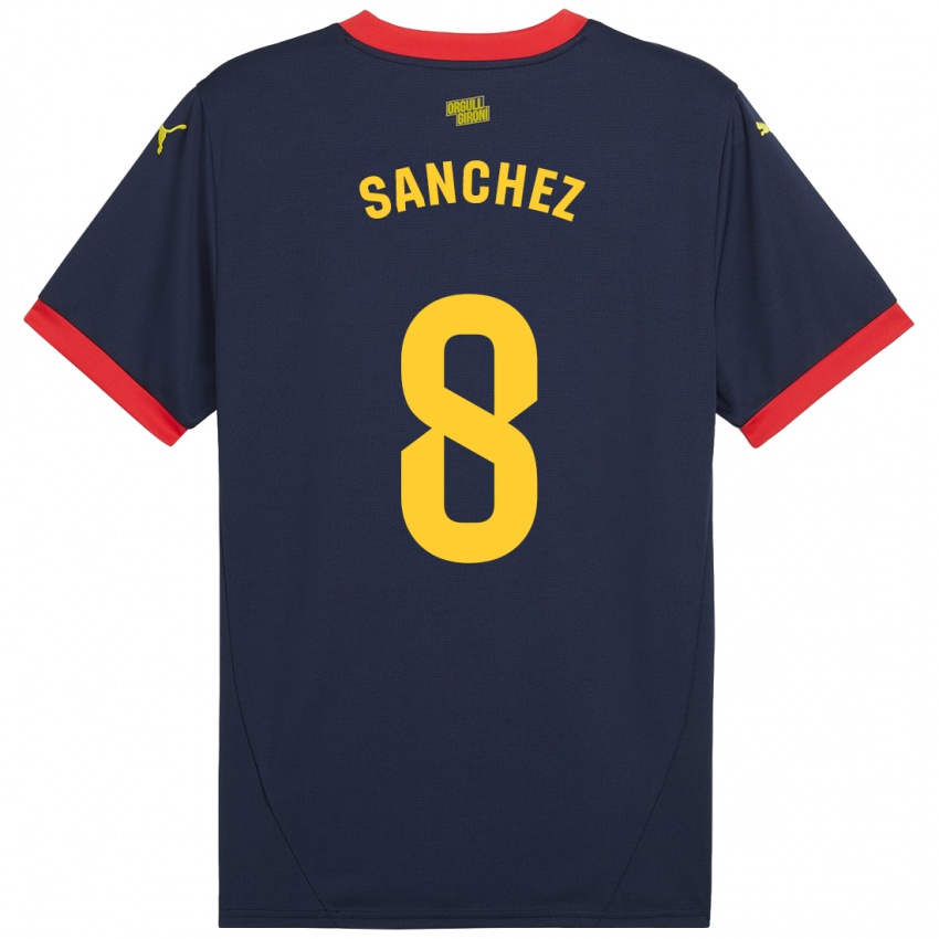 Bambino Maglia Miguel Ángel Sánchez #8 Rosso Navy Kit Gara Away 2024/25 Maglietta