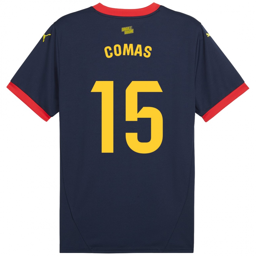 Bambino Maglia Oriol Comas #15 Rosso Navy Kit Gara Away 2024/25 Maglietta