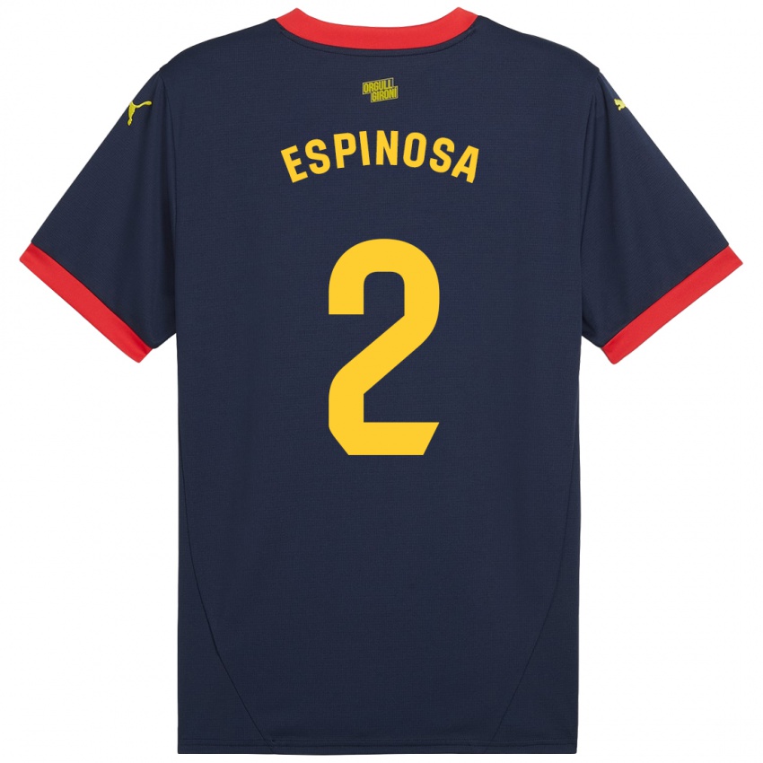 Bambino Maglia Bernardo Espinosa #2 Rosso Navy Kit Gara Away 2024/25 Maglietta