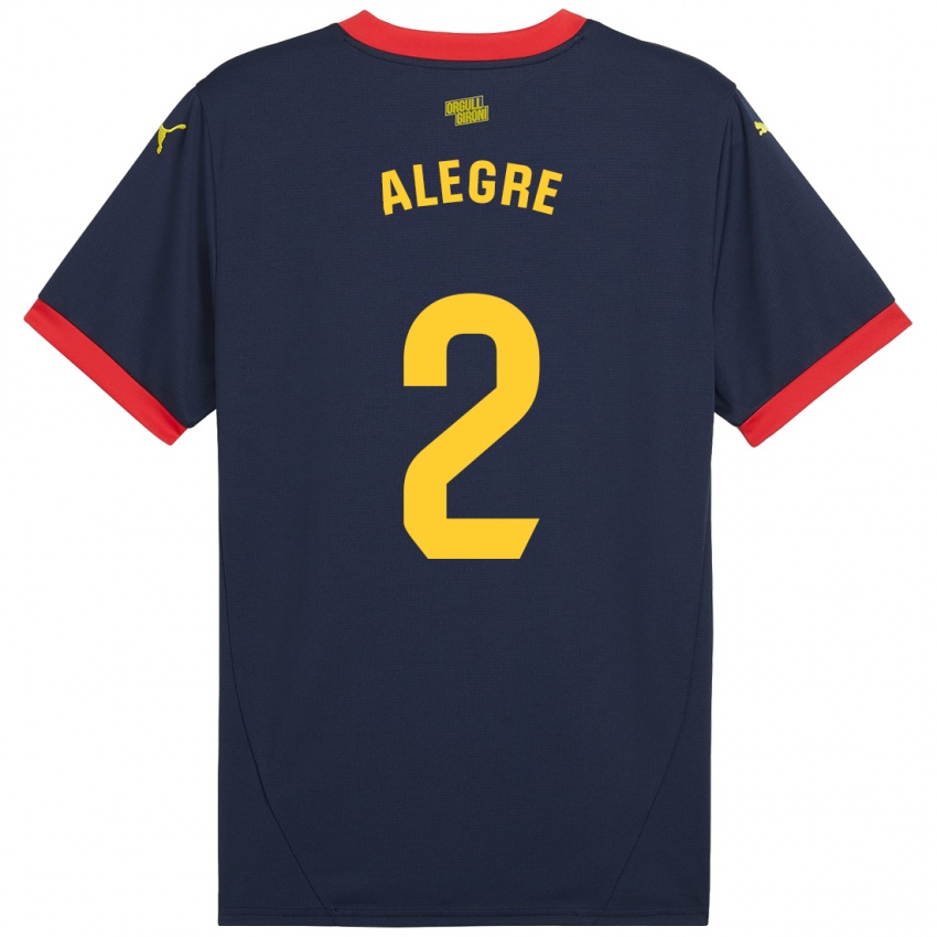 Bambino Maglia Marc Alegre #2 Rosso Navy Kit Gara Away 2024/25 Maglietta