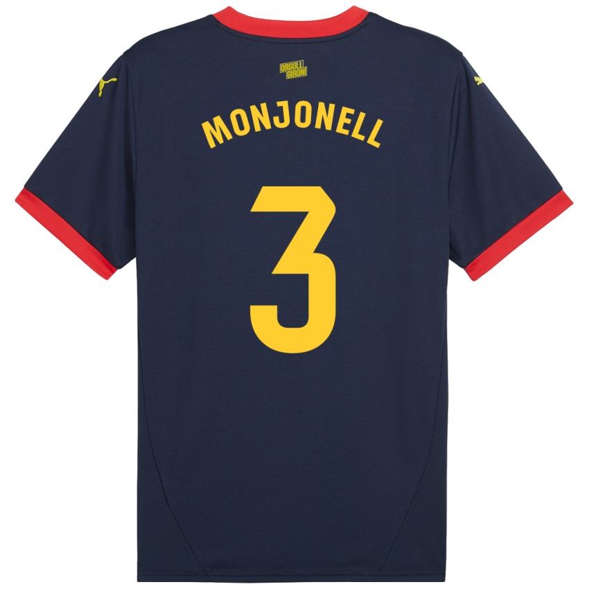 Bambino Maglia Eric Monjonell #3 Rosso Navy Kit Gara Away 2024/25 Maglietta