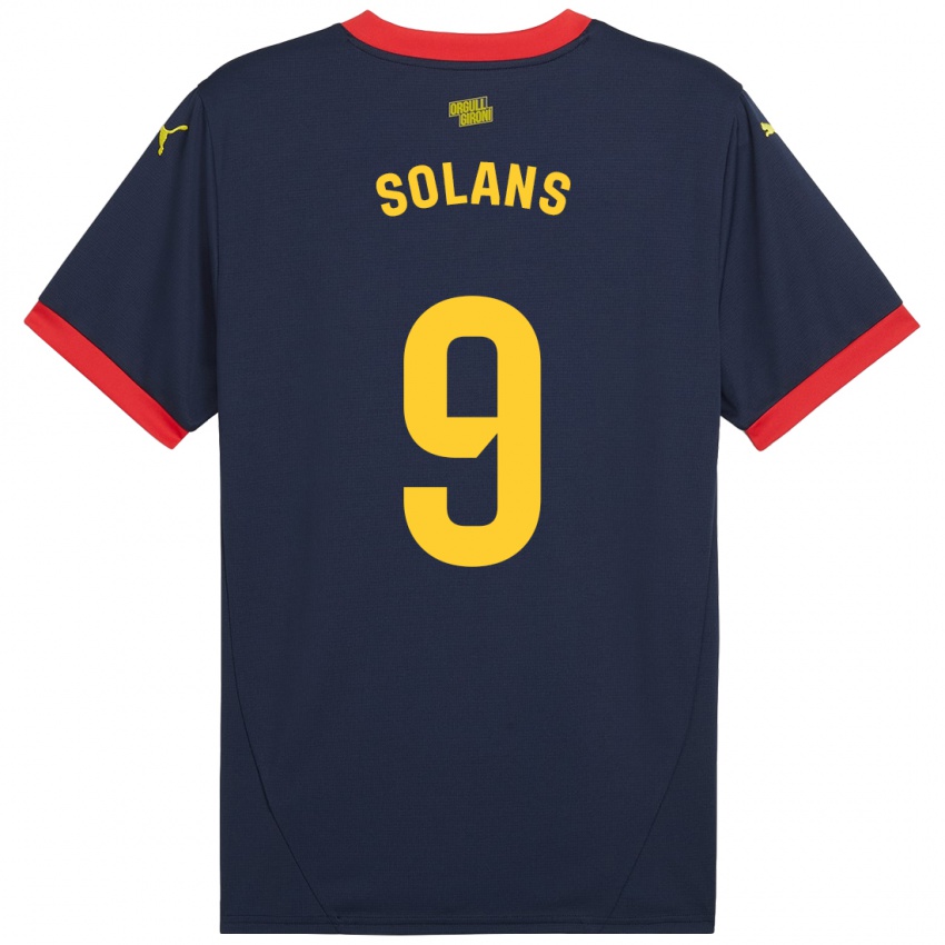 Bambino Maglia Sergi Solans #9 Rosso Navy Kit Gara Away 2024/25 Maglietta