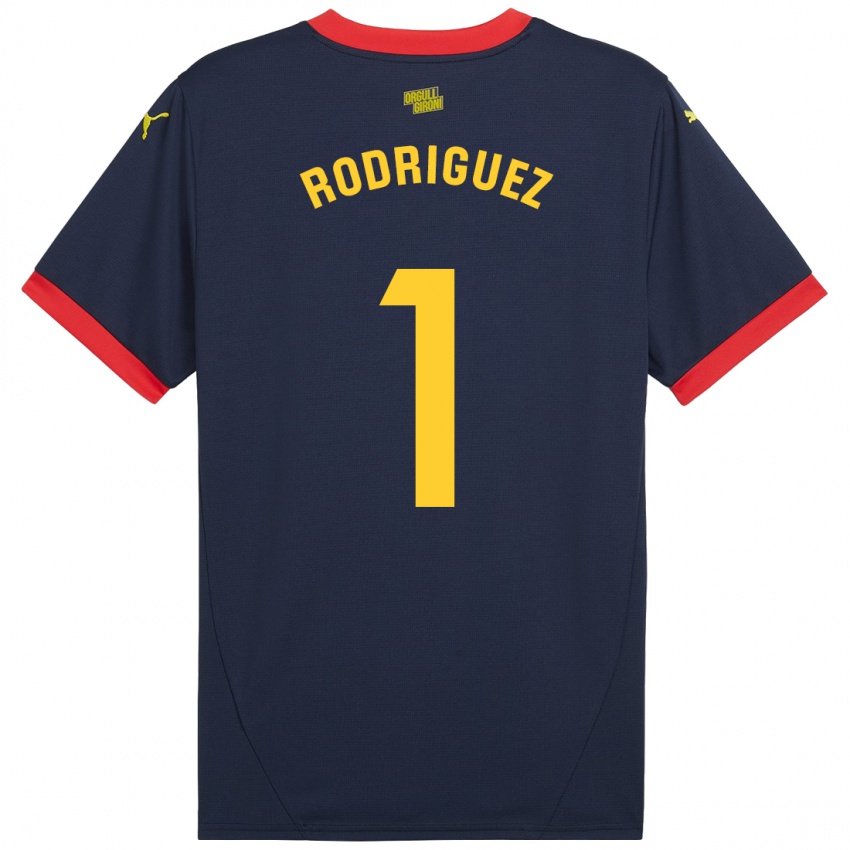 Bambino Maglia Maria Rodríguez #1 Rosso Navy Kit Gara Away 2024/25 Maglietta