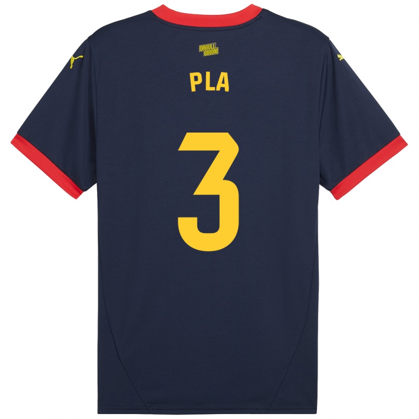 Bambino Maglia Marta Pla #3 Rosso Navy Kit Gara Away 2024/25 Maglietta