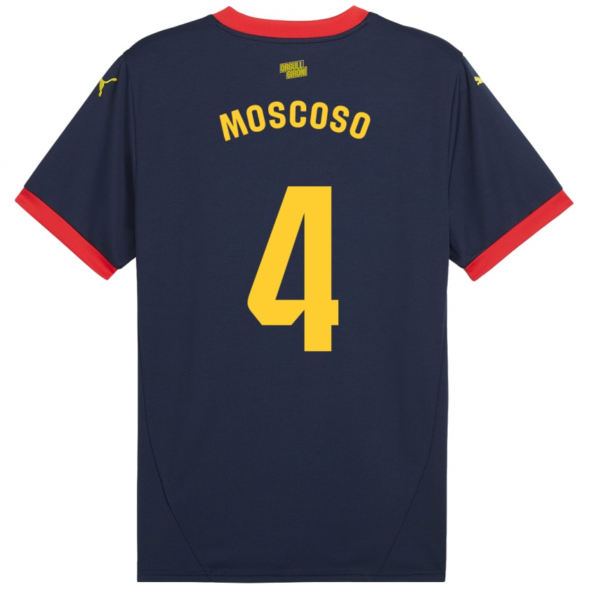 Bambino Maglia Miriam Moscoso #4 Rosso Navy Kit Gara Away 2024/25 Maglietta