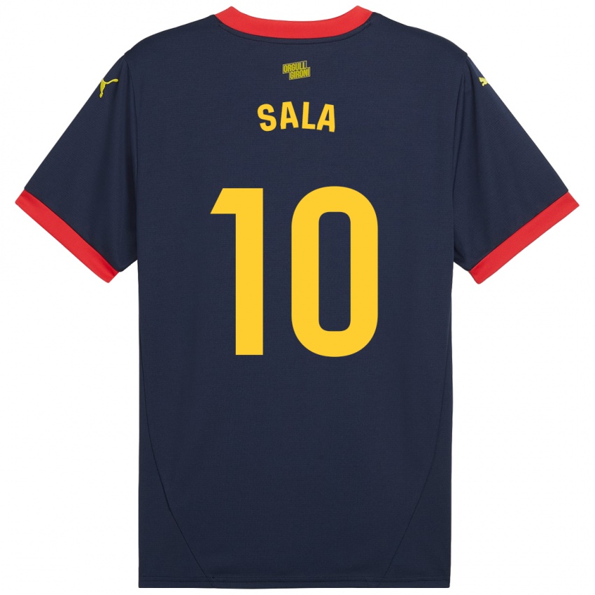 Bambino Maglia Georgina Sala #10 Rosso Navy Kit Gara Away 2024/25 Maglietta