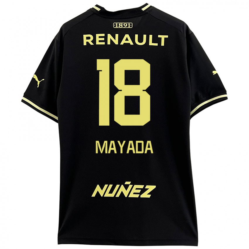 Bambino Maglia Camilo Mayada #18 Nero Giallo Kit Gara Away 2024/25 Maglietta