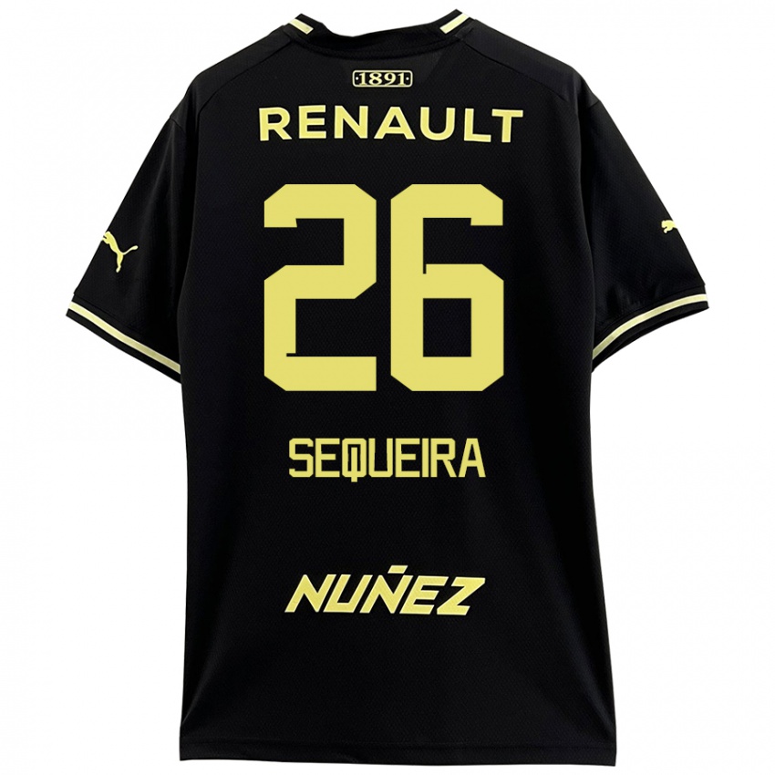 Bambino Maglia Leonardo Sequeira #26 Nero Giallo Kit Gara Away 2024/25 Maglietta