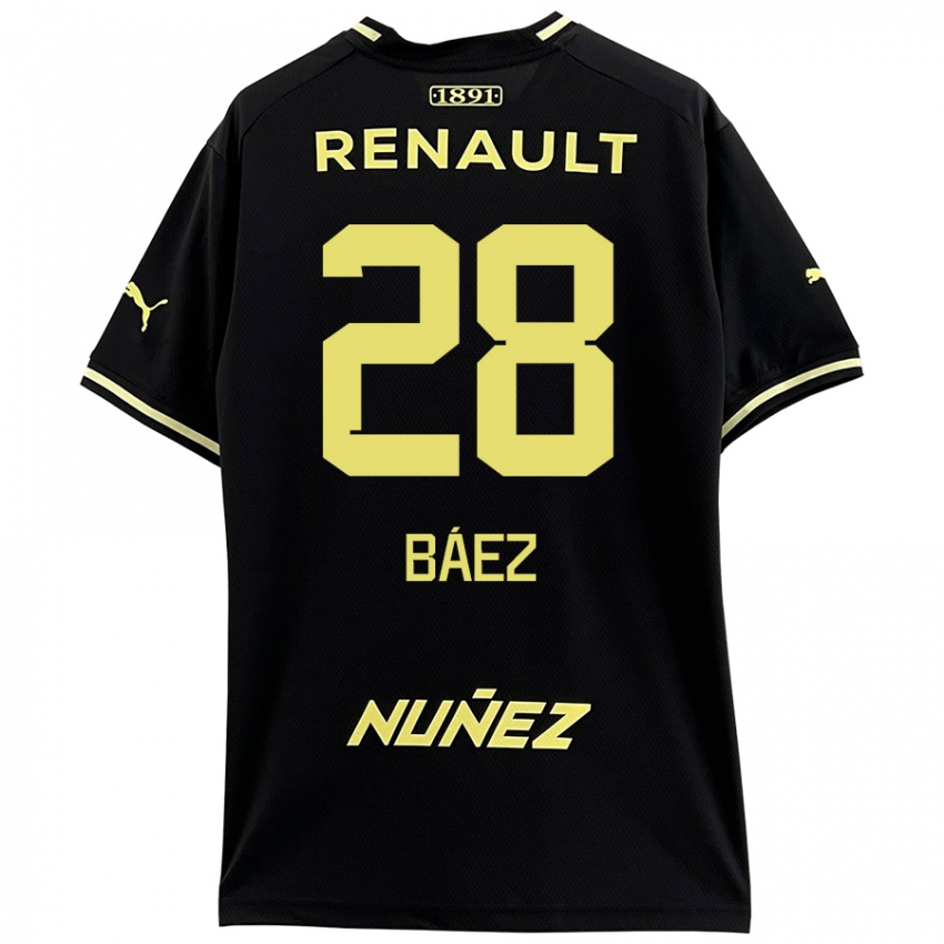 Bambino Maglia Jaime Báez #28 Nero Giallo Kit Gara Away 2024/25 Maglietta