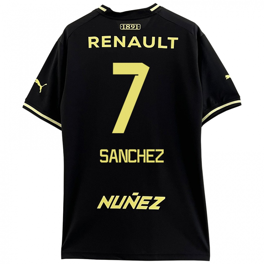 Bambino Maglia Carlos Sánchez #7 Nero Giallo Kit Gara Away 2024/25 Maglietta