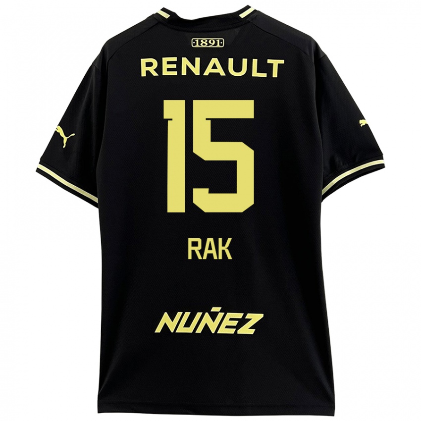 Bambino Maglia Yonatthan Rak #15 Nero Giallo Kit Gara Away 2024/25 Maglietta