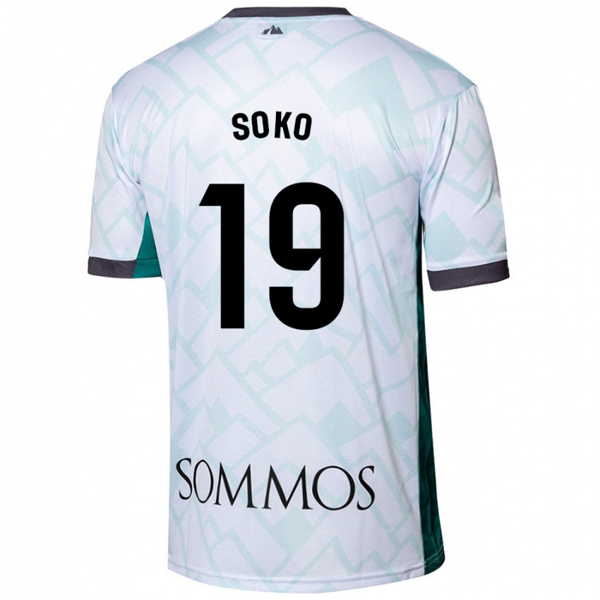 Bambino Maglia Patrick Soko #19 Bianco Verde Kit Gara Away 2024/25 Maglietta