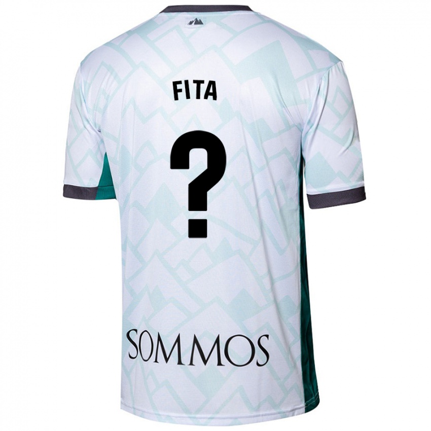 Bambino Maglia Álex Fita #0 Bianco Verde Kit Gara Away 2024/25 Maglietta