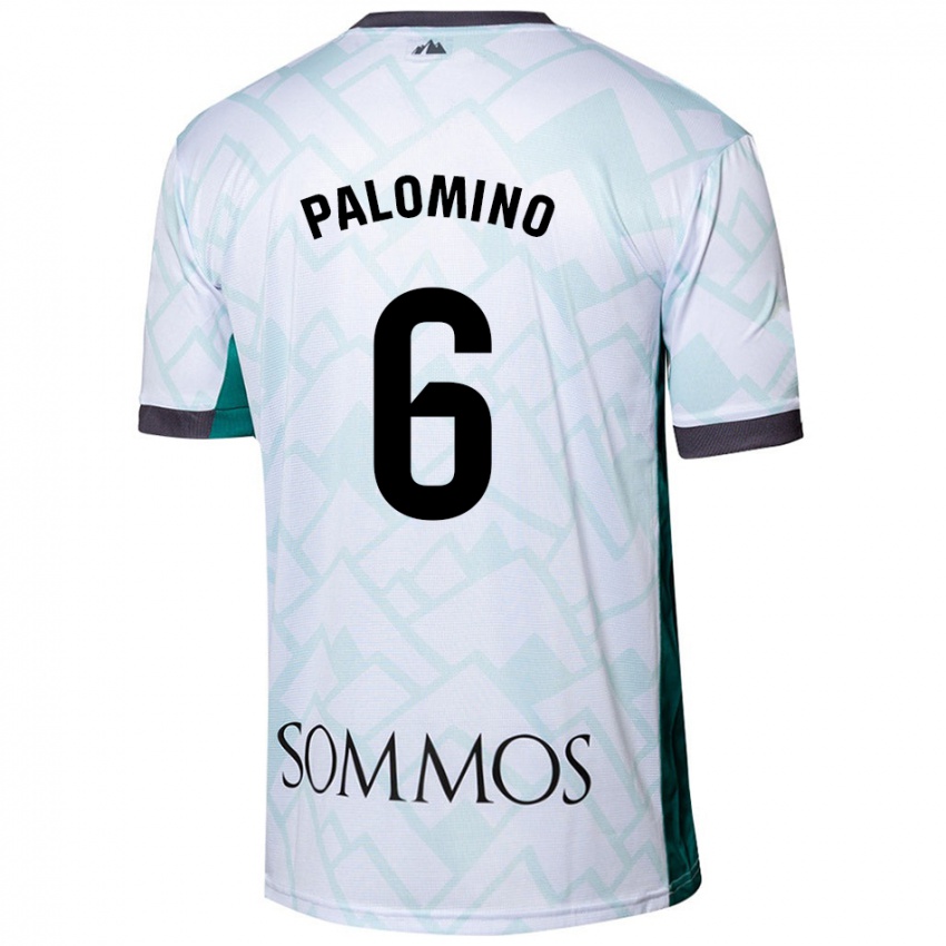 Bambino Maglia Yolanda Palomino #6 Bianco Verde Kit Gara Away 2024/25 Maglietta