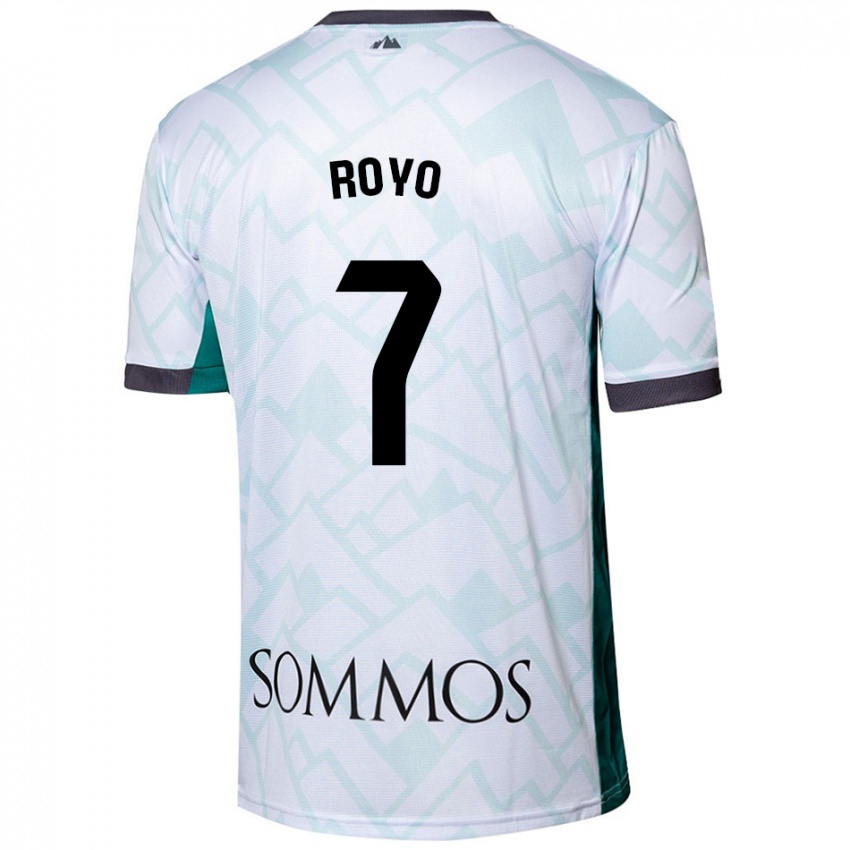 Bambino Maglia Laura Royo #7 Bianco Verde Kit Gara Away 2024/25 Maglietta