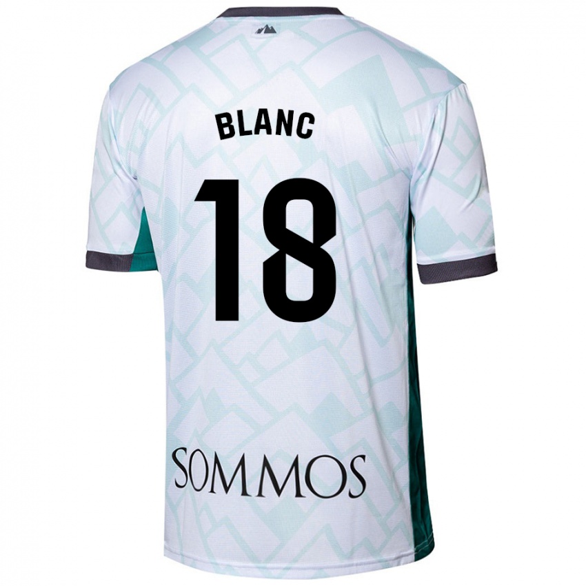 Bambino Maglia Laia Blanc #18 Bianco Verde Kit Gara Away 2024/25 Maglietta