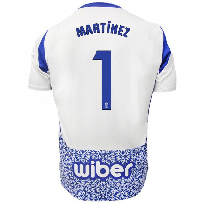 Bambino Maglia Marc Martínez #1 Bianco Blu Kit Gara Away 2024/25 Maglietta