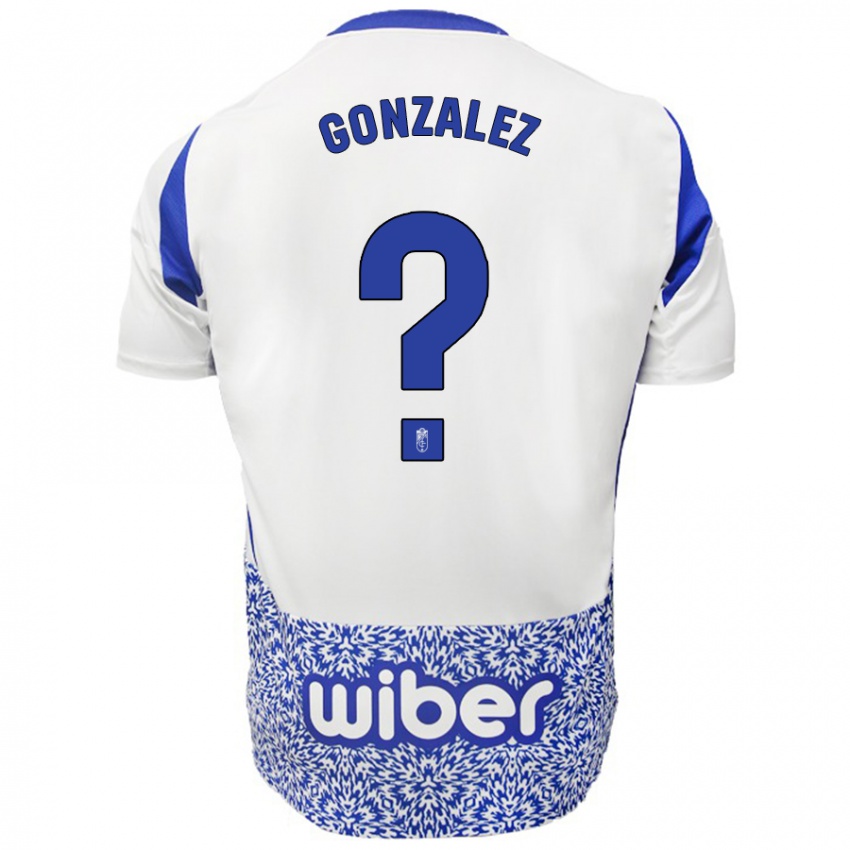 Bambino Maglia Paco González #0 Bianco Blu Kit Gara Away 2024/25 Maglietta