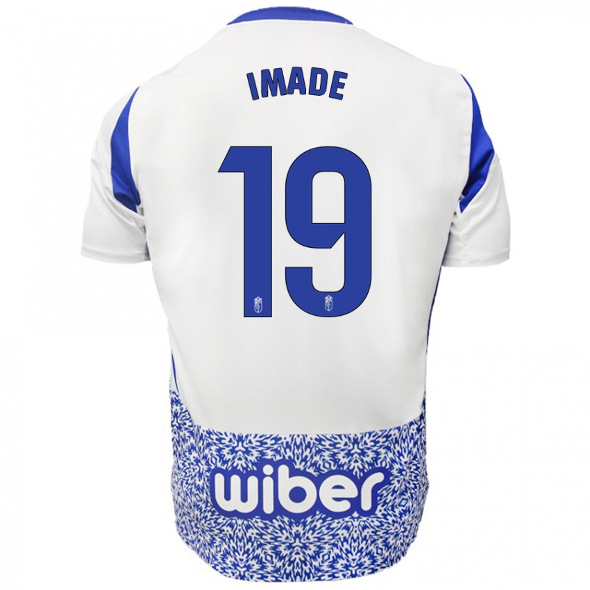 Bambino Maglia Edna Imade #19 Bianco Blu Kit Gara Away 2024/25 Maglietta