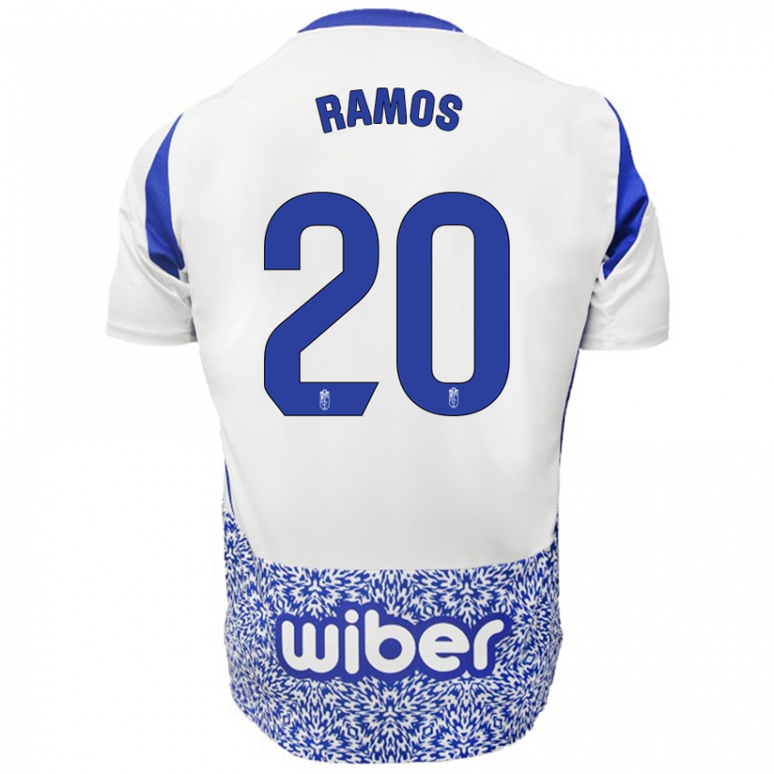 Bambino Maglia Lucía Ramos #20 Bianco Blu Kit Gara Away 2024/25 Maglietta