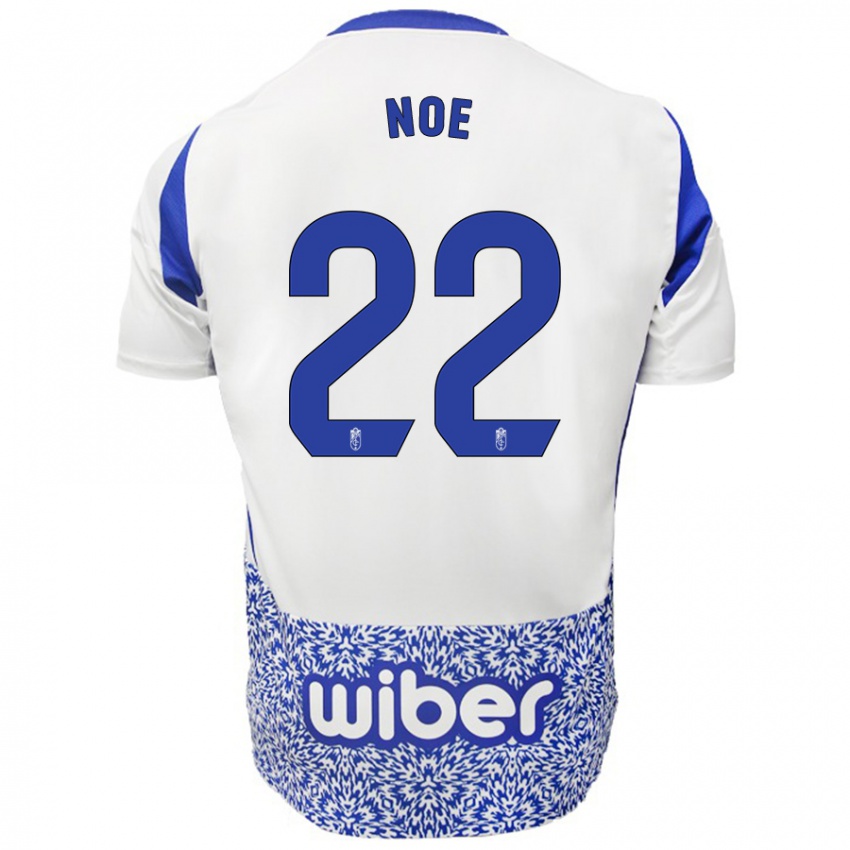 Bambino Maglia Noe #22 Bianco Blu Kit Gara Away 2024/25 Maglietta