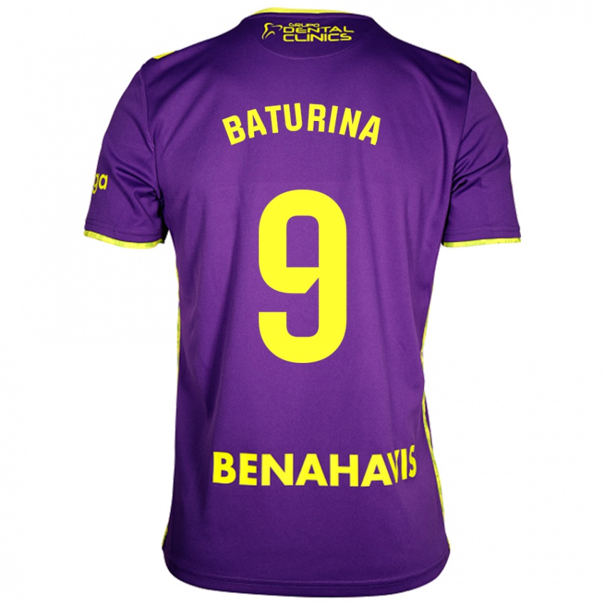 Bambino Maglia Roko Baturina #9 Viola Giallo Kit Gara Away 2024/25 Maglietta