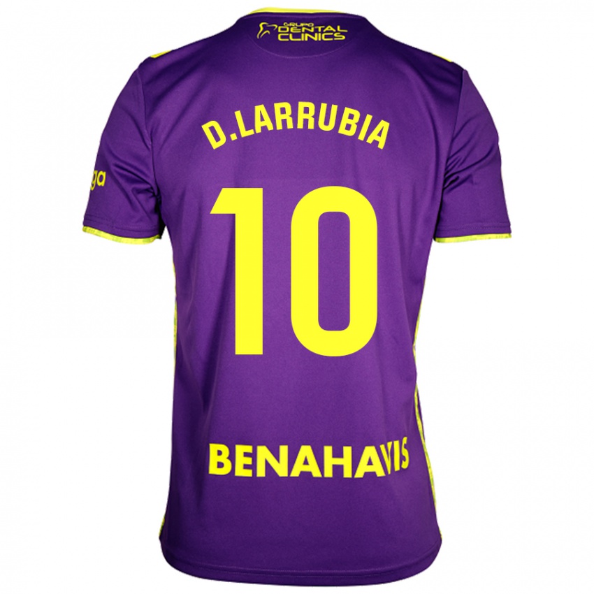 Bambino Maglia David Larrubia #10 Viola Giallo Kit Gara Away 2024/25 Maglietta