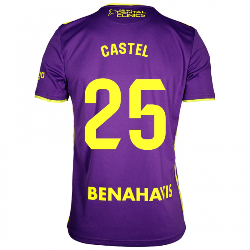 Bambino Maglia Sergio Castel #25 Viola Giallo Kit Gara Away 2024/25 Maglietta